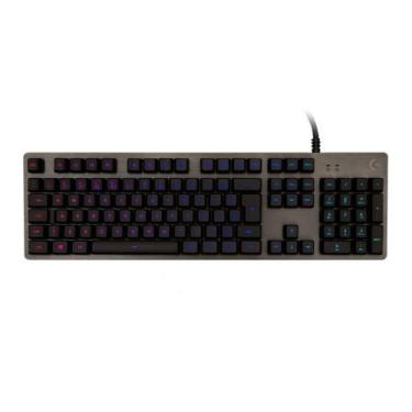 Imagem de Teclado mecanico gamer logitech g512 rgb lightsync carbon switch brown