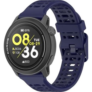 Imagem de Harikiri Pulseiras esportivas de silicone de 20 mm, 22 mm, compatíveis com Coros PACE 3/APEX 2 Pro/PACE 2/APEX 2/APEX 46 mm/APEX 42 mm, para homens e mulheres, 20MM, Amazonita