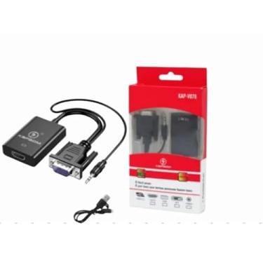 Imagem de Conversor VGA para HDMI, Adaptador com Cabo USB.