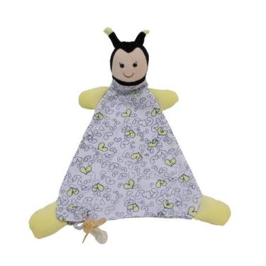 Imagem de Naninha Bebê Cheirinho Porta Chupeta com guizo e prendedor de chupeta 