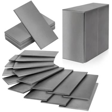 Imagem de Pacote com 12/24 Cupons de soldagem de aço suave de 5 x 10 cm, acessórios de soldagem de chapa de aço suave calibre 11 (pacote com 24)