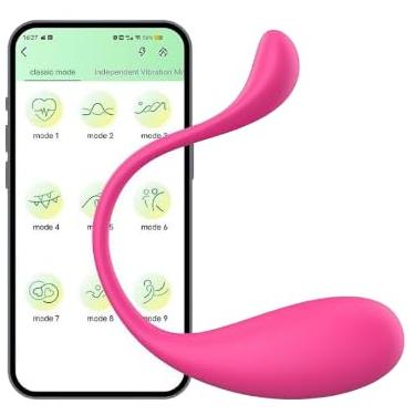 Imagem de Vibrador Inteligente com Controle Bluetooth, 9 Modos de Vibração, Controle Pelo Celular