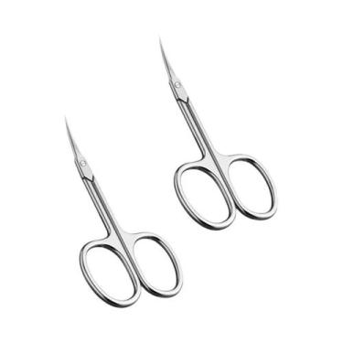 Imagem de Tesoura De Manicure De Aço Inoxidável Profissional Cutícula Removedor 