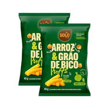 Imagem de Kit 2X: Snack Puffs Arroz E Grão Bico Cebola E Salsa Solo - Solo Snack