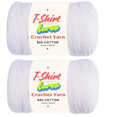 Imagem de Art of Yarn Camiseta Lurex% 60% Algodão para Crochê, Tricô, Tecido Metálico Brilhante Grosso, Camiseta Iniciante 500 g, Porta-copos 240 jardas, Bolsas, Cestas, Cobertores, Decoração de Casa Pacote com