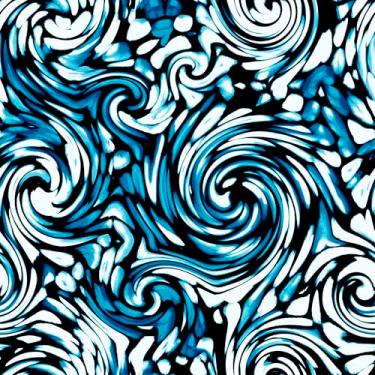 Imagem de Papel De Parede Adesivo Abstrato Redemoinho Azul Branco 12m