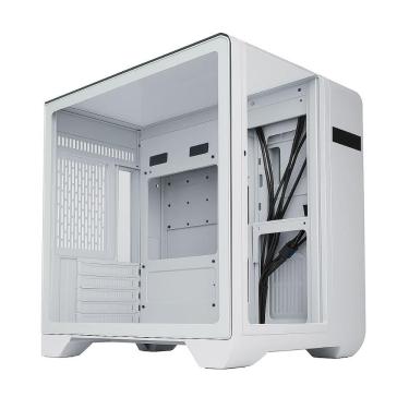 Imagem de Gabinete Gamer Aquário K-Mex Cyberpunk CG-W8Ki - Display Digital - USB 3.2 - M-ATX - Branco