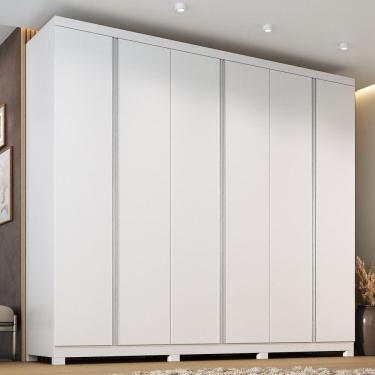 Imagem de Guarda-roupa Casal 6 Portas Monte Carlo Branco