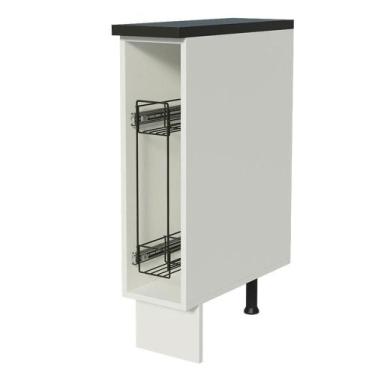 Imagem de Balcão Porta-temperos Acordes 100% Mdf 20cm Branco - MADESA