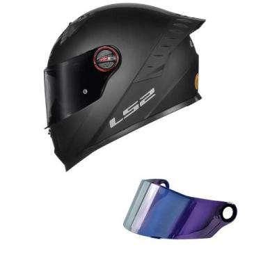 Imagem de Capacete LS2 FF358 Pro Monocolor Preto Fosco Mais Viseira Camaleão, 56