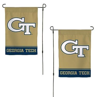 Imagem de Desert Cactus Bandeira Georgia Tech GT Garden – Faixa de jaquetas amarelas Georgia Tech 48 x 30 cm, para exibição ao ar livre e eventos (Design B)