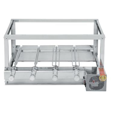 Imagem de Churrasqueira Integrada Inox 4 Espetos Giratórios - Série especial par