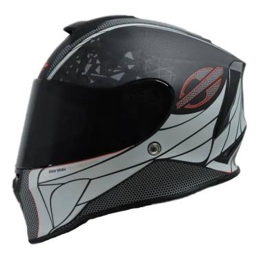 Imagem de Capacete Moto Mormaii M1 Metallic Preto Fosco Cinza