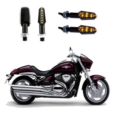 Imagem de KIT 4 Luz Seta Esportiva Pisca de Led Modelo P29 Para Moto BOULEVARD M