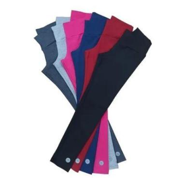 Imagem de Kit 6 Calças Legging Cotton Feminino - Suport Fitness, M, Variadas