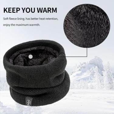 Imagem de Gola de Inverno Preto Térmico Cachecol Unissex Neve Frio - Arena