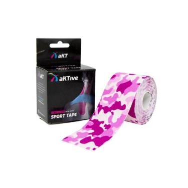 Imagem de Kinesio Tape Aktive Sport Bandagem Elástica Adesiva, Rosa camuflado