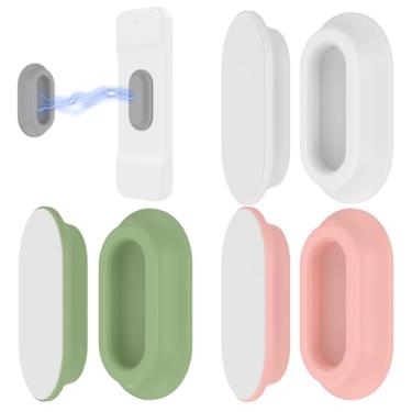 Imagem de Pacote com 4 suportes magnéticos de controle remoto autoadesivo para parede, organizadores de controle remoto atualizados, armazenamento autoadesivo de ar condicionado e TV, suporte de controle remoto