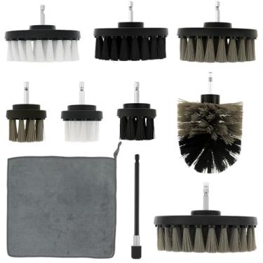 Imagem de Conjunto de limpeza de escova de broca, escova de limpeza elétrica de fixação, limpeza em várias superfícies | Limpeza doméstica, cozinha, banheiros, tapetes | Melhor limpeza e limpeza sem esforço