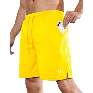 Imagem de Shorts de corrida atléticos NORTHYARD para homens tamanho dourado L