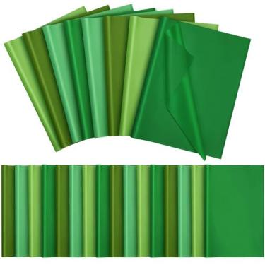 Imagem de Papel de Seda Verde Navideño Qilery 500 Hojas 38x50 cm