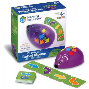 Imagem de Learning Resources Code & Go Robot Mouse – Kit Educativo com Mouse Programável e 30 Car...
