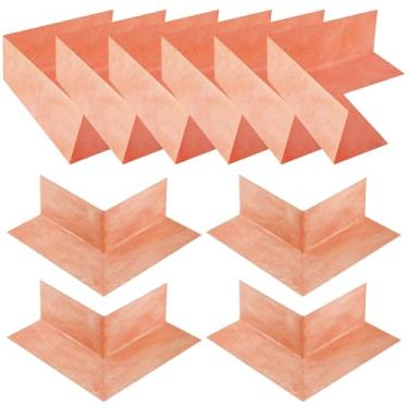 Imagem de 10 peças de membrana de chuveiro, conjunto de capas de canto à prova d'água, 6 revestimentos de membrana impermeabilizantes internos e 4 externos, membrana de polietileno sem costura para chuveiro