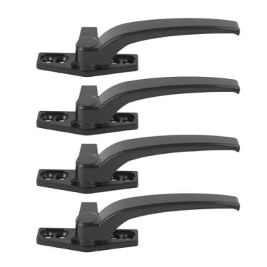 Imagem de Semme Fechadura de Janela de Liga de Alumínio Fechadura de Janela de Batente Fechadura de Segurança de Janela Deslizante Com Design Durável Resistente à Ferrugem para Portas de (BLACK)