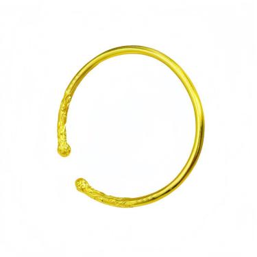 Imagem de Pulseira banhada a ouro 14K com manguito aberto para mulheres de 14 g com Cloud Pat