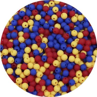 Imagem de 700 peças 6 mm contas de acrílico fosco redondas para artesanato contas espaçadoras com orifício para pulseira faça você mesmo, colar, brincos, chaveiro, joias, suprimentos artesanais, série