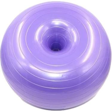Imagem de Bola de Pilates Donut 50cm para Yoga Treino de Equilíbrio Fitness Antiderrapante(roxo)