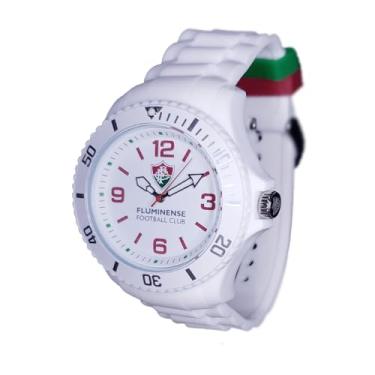 Imagem de Relógio de Pulso Fluminense Oficial Masculino Branco FLU0111