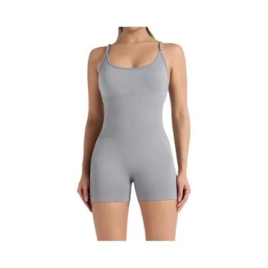 Imagem de Body Esportivo Feminino Sem Costura Com Costas Cruzadas, Secagem Rápid