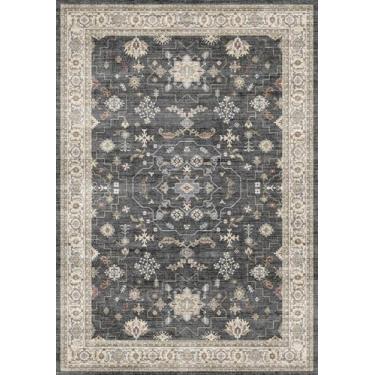 Imagem de RUUGME Tapetes de corredor de entrada 2x4: tapetes antiderrapantes laváveis pequenos para cozinha, tapete vintage de pelo baixo para entrada interna, tapete macio e fino resistente a manchas para