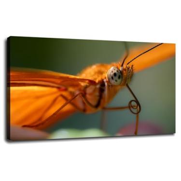 Imagem de 093 Butterfly Wall Art Insect Canvas Prints Orange Heliconia Poster For Home conjunto de 1 decorações com moldura 50.8 cm x 30.5 cm