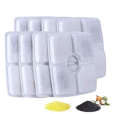 Imagem de Filtros de fonte Allxin para animais de estimação, substituição para fonte de água automática para cães de 213 g/2,5 L, filtro de substituição de carbono ativado de resina e coco para fonte de água de gato e cão, 8 pack, 1