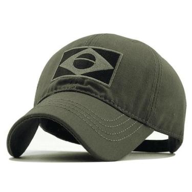 Imagem de Bone Tatico Militar Aba Curva - Bandeira Do Brasil - Verde - Hórus Tac