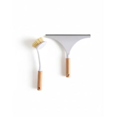 Imagem de Kit Limpeza de Pia com Escova e Rodo - Ideal para Cozinha e Banheiro, 2 Peças