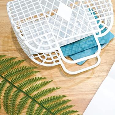 Imagem de AYNEFY Saco de Armazenamento Dobrável Cesto de Armazenamento Oco de Plástico Dobrável Organizador Portátil Reutilizável para Praia, Escritório Em Casa, Compras, Brinquedos, Acessórios de Roupas,