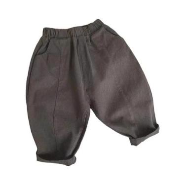Imagem de Calças De Algodão Casuais Retro Para Bebês Meninos E Meninas Com Bolso