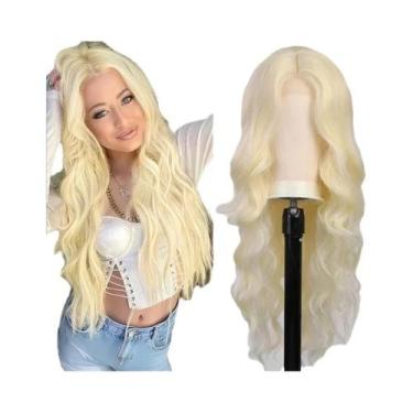 Imagem de Peruca Sintética Longa E Cacheada Preta Com Grandes Ondas, Volumosa, D