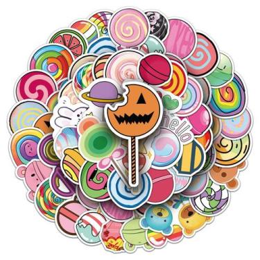 Imagem de Adesivos, 50 unidades/lote, pirulitos, vinil, adesivo de grafite imper