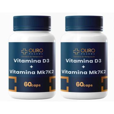 Imagem de Kit vitamina d3 10.000ui vit d3 2 potes 60 cápsulas - Ouro Pharma