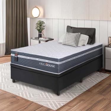 Imagem de Cama Box Baú Cairo Molas Ensacadas 96x203 Preto King House