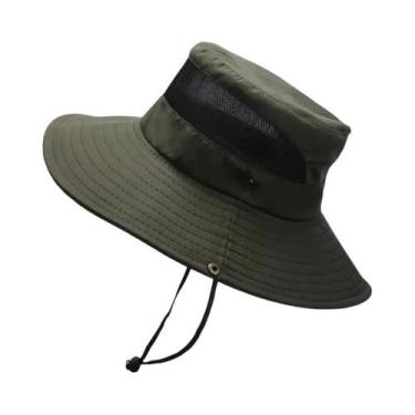 Imagem de Chapéu De Pescador De Poliéster Respirável Para O Verão, Com Aba Larga