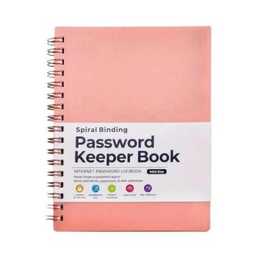 Imagem de Mini Caderno Espiral Organizador De Senhas Bloco De Notas Diário Bloco