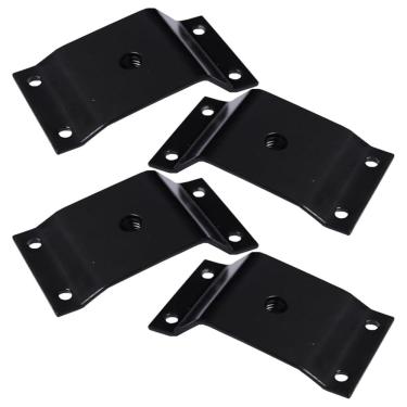 Imagem de Kit com 4 Chapinhas Chapa Inclinada 10o Fixação Pés Palito Preto