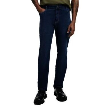 Imagem de Calça Jeans Masculina Hering Slim Azul Marinho - H1B42, 38, Azul