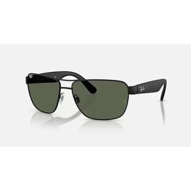 Imagem de Óculos de Sol Masculino Retangular Ray-Ban RB3745L Preto