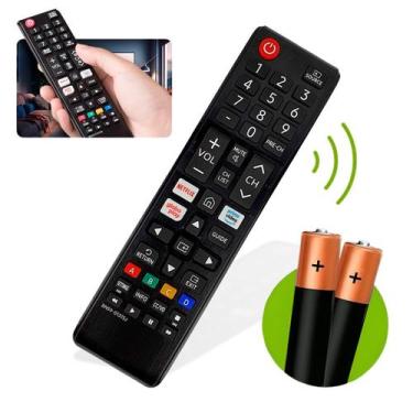 Imagem de Controle Remoto Para Tv Samsung Smart Netflix Globoplay Prime 2 Pilhas